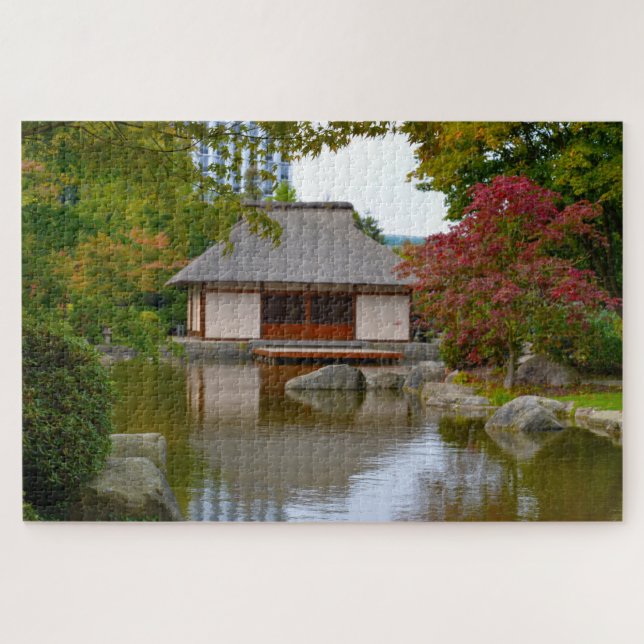 Japanese Zen Garden  Hamburg Germany. Jigsaw Puzzl Jigsaw Puzzle (Horizontal)