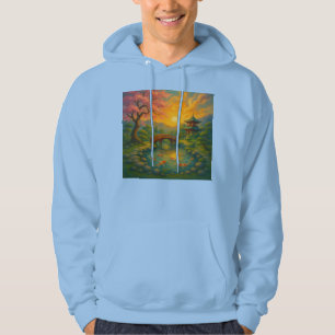 Japanese Zen Garden Sunset Hoodie