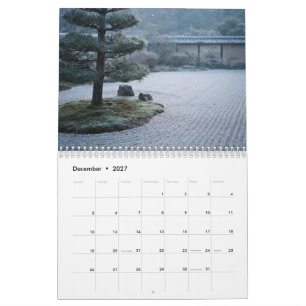 Japanese Zen Gardens Japandi Wall Calendar