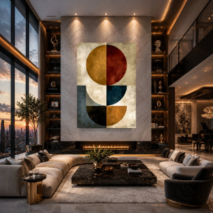 Japanese Zen Geometric Abstract Wall Art