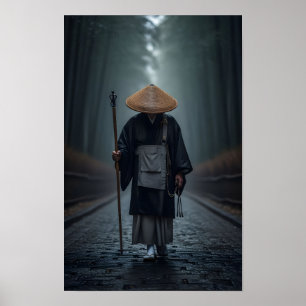 Japanese Zen Monk Poster