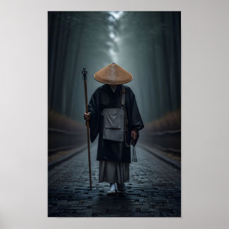 Japanese Zen Monk Poster