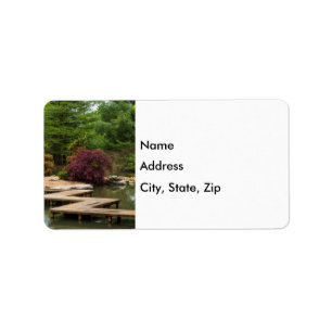Japanese Zig Zag Bridge Address Label