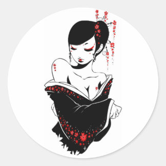 _japanesque classic round sticker