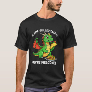 Japanesse Dragon Flame Grilled Taco Dragon T-Shirt