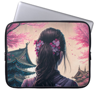 Japanische Blütenpracht - Mädchen - Gerätehülle Laptop Sleeve