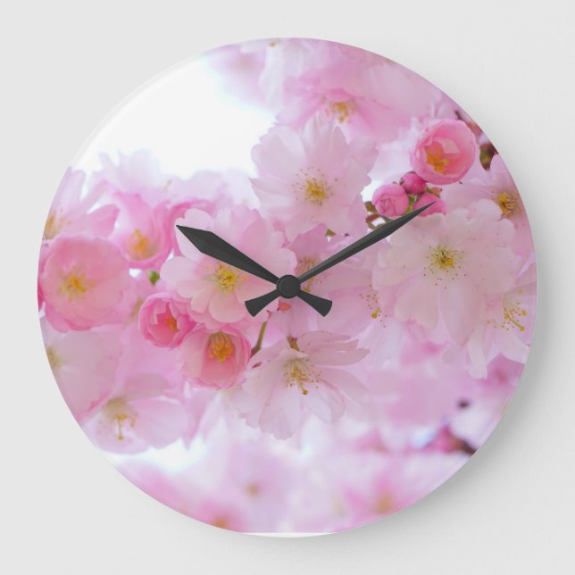 Japanische cherry Baum Large Clock (Front)
