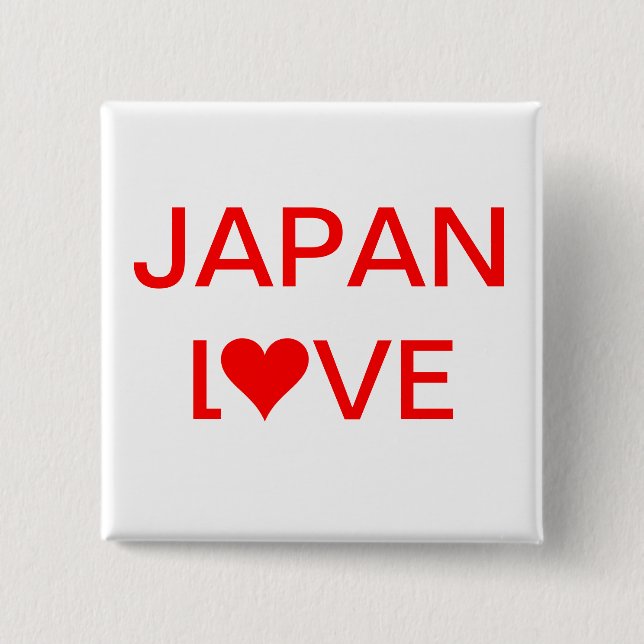 JAPANLOVE 15 CM SQUARE BADGE (Front)