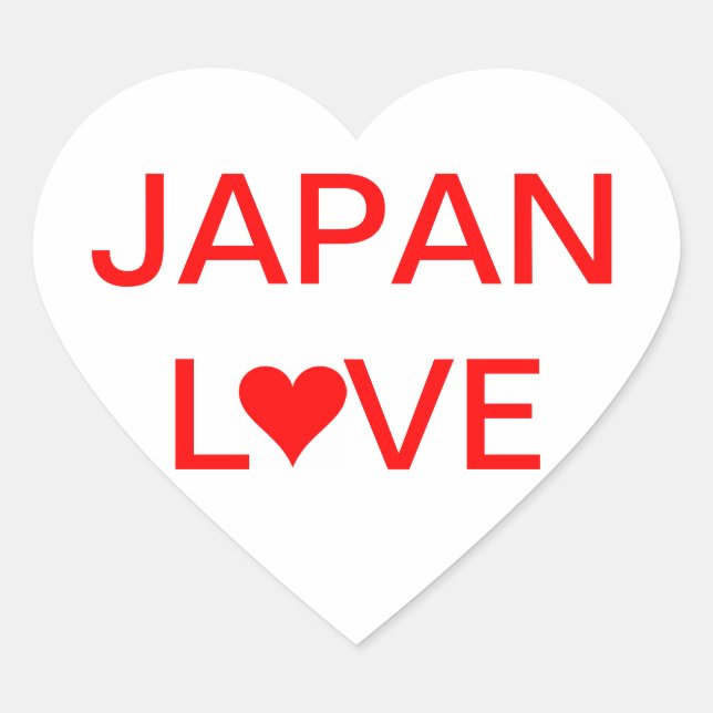 JAPANLOVE HEART STICKER (Front)