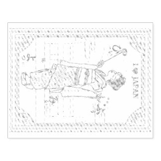 Japan's ancient capital and cute maiko. rubber stamp