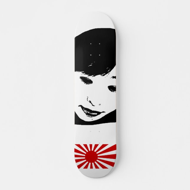 Japenese Girl Rising Sun model Skateboard (Front)