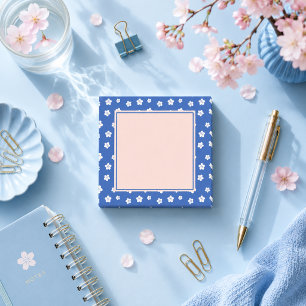 Japnese plum floral blue kawaii post-it notes