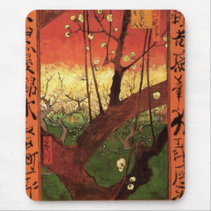 Japonism: Flowering Plum Tree by Vincent van Gogh Mouse Mat