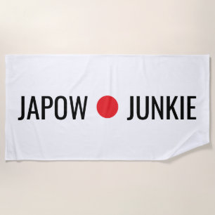 Japow Junkie  Beach Towel