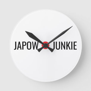 Japow Junkie Round Clock