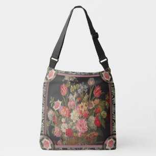 Jaquesbloom Victorian Floral Pretty Pattern Crossbody Bag