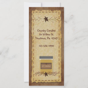 Jar Candle Rack Card Bookmark