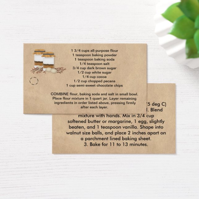 Jar Chocolate Chip Cookie Mix Hang Tag (Desk)