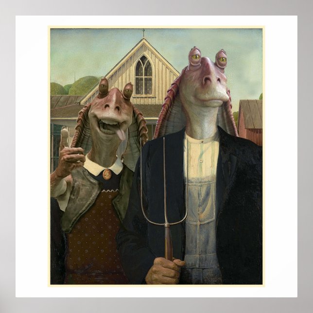 Jar Jar Binks  American Binks  Inspired by Star W Poster (Front)