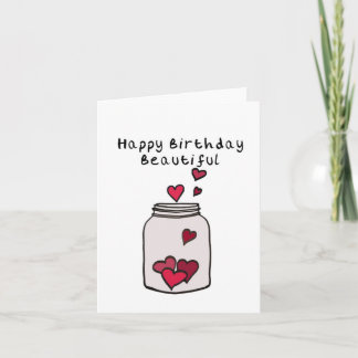Jar of Hearts Birthday Card