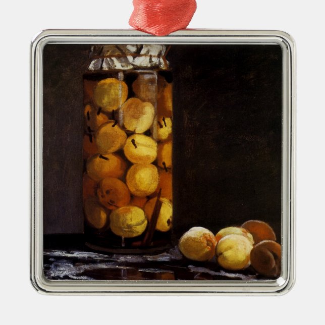 Jar of Peaches Metal Tree Decoration (Front)