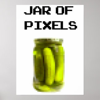 Jar of pixels poster