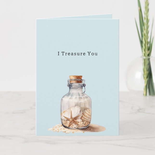Jar of Shells Treasure You Card (Front)