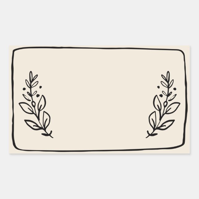 Jar / Spice Blank Sticker Label VII (Front)