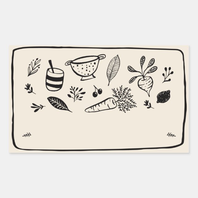 Jar / Spice Blank Sticker Label VIII (Front)