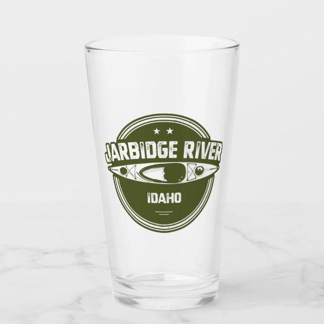 Jarbidge River Idaho Kayaking Glass (Front)