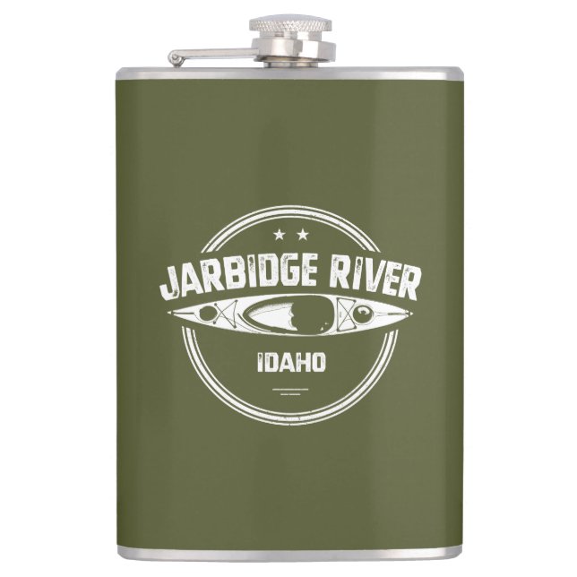 Jarbidge River Idaho Kayaking Hip Flask (Front)