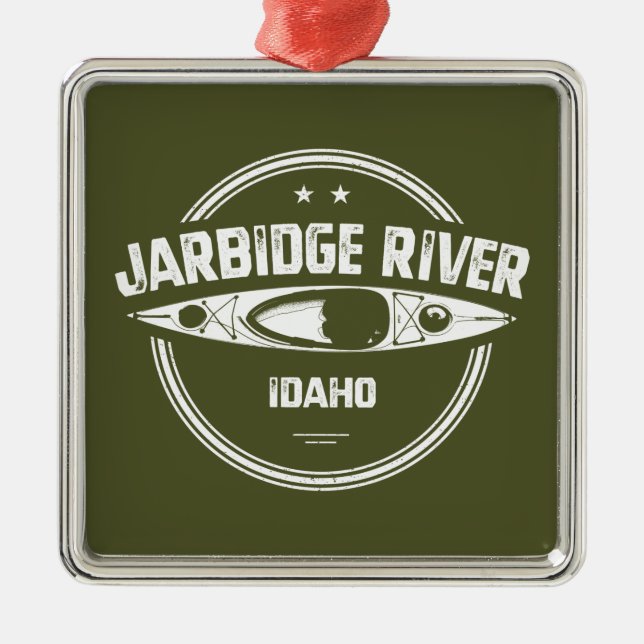 Jarbidge River Idaho Kayaking Metal Tree Decoration (Front)