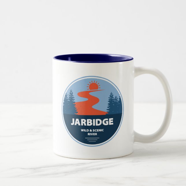 Jarbidge Wild And Scenic River Idaho Two-Tone Coffee Mug (Right)