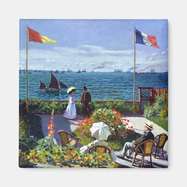 Jardin à Sainte-Adresse by Claude Monet Magnet (Front)
