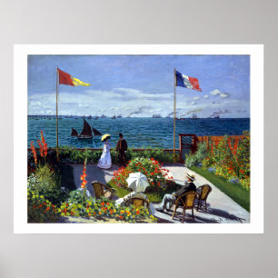 Jardin à Sainte-Adresse by Claude Monet Poster