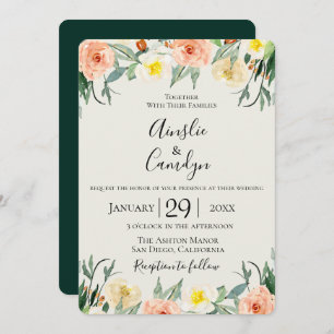 Jardin De Fleurs Wedding Invitation