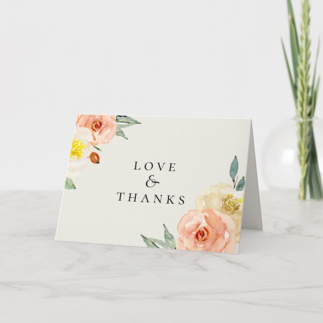 Jardin De Fleurs Wedding Photo Thank You Card (Front)