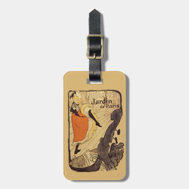 Jardin de Paris - Toulouse-Lautrec Luggage Tag (Front Vertical)
