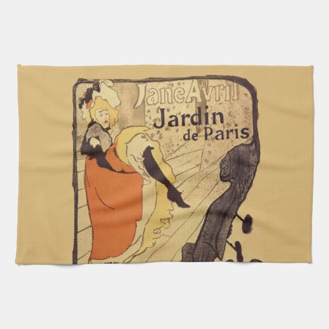 Jardin de Paris - Toulouse-Lautrec Tea Towel (Horizontal)