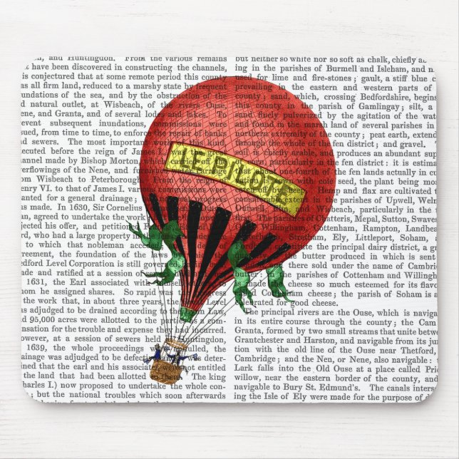 Jardin De Tuileries Hot Air Balloon Mouse Mat (Front)