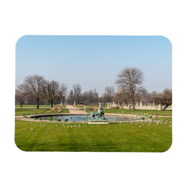 Jardin des Tuileries in winter - Paris Magnet (Horizontal)