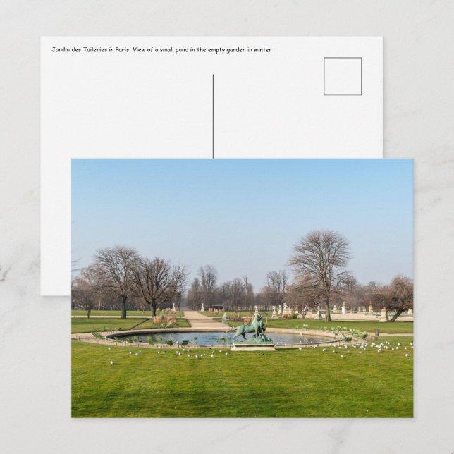 Jardin des Tuileries in winter - Paris Postcard (Front/Back)