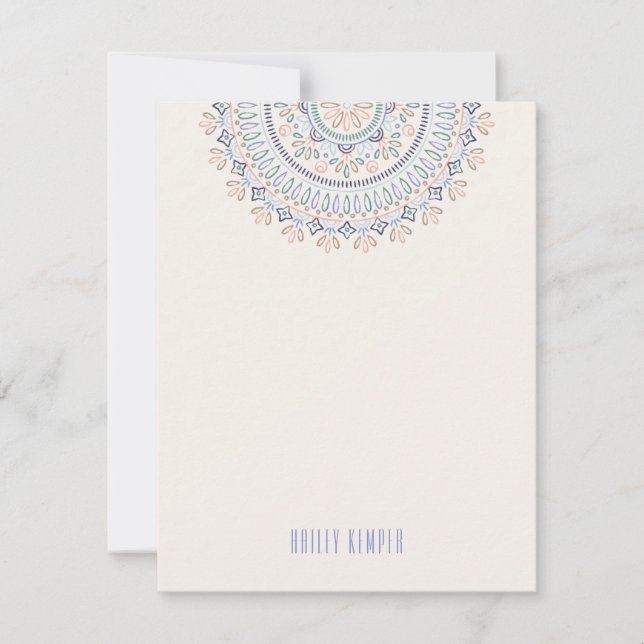 Jardin Mandala Stationery - Cornflower Invitation (Front)