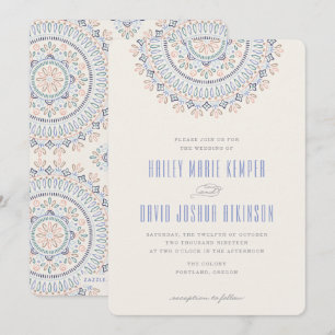 Jardin Mandala Wedding Invitation - Cornflower