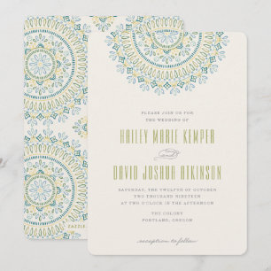 Jardin Mandala Wedding Invitation - Lime