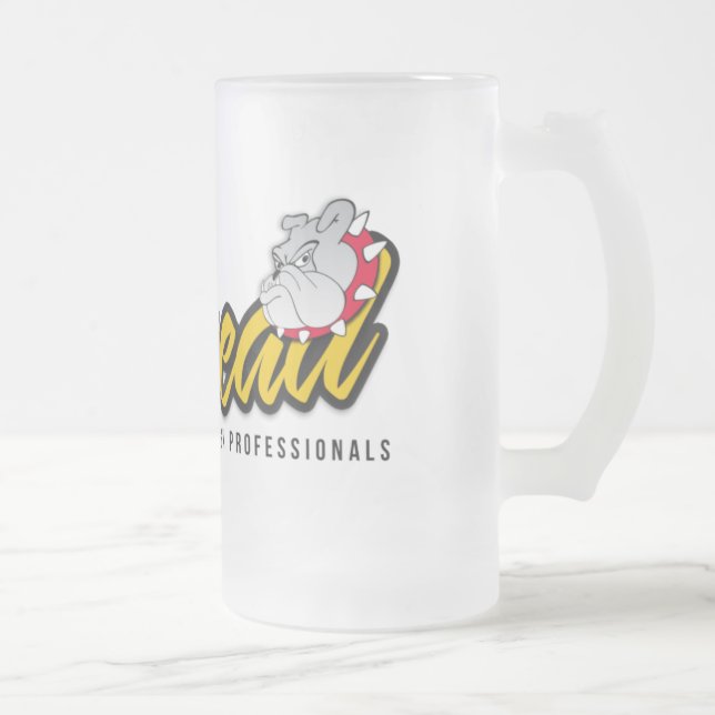 Jarhead Design Frosted Glass Beer Mug (Right)