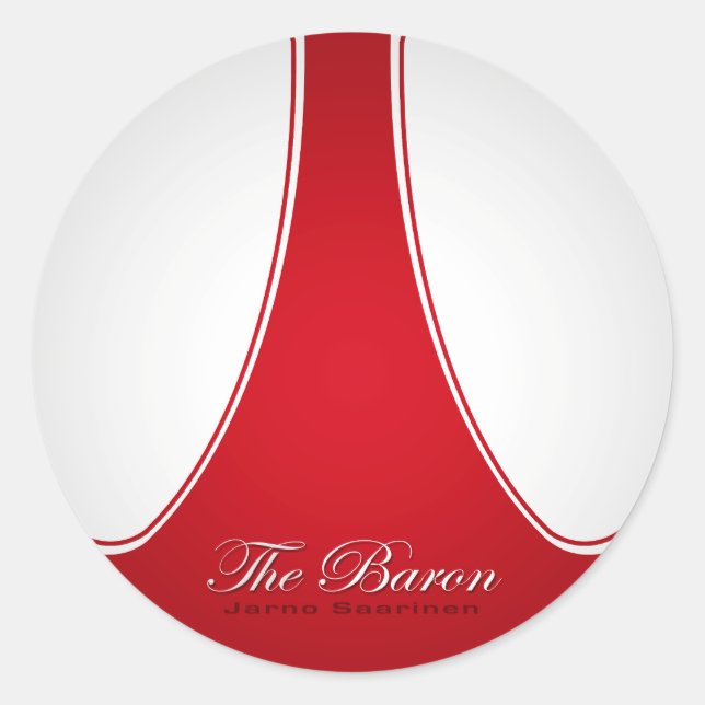 Jarno "The Baron" Saarinen Classic Round Sticker (Front)
