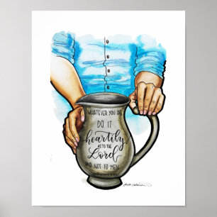 Jars of Clay - Potter's Hands - Watercolor art Poster