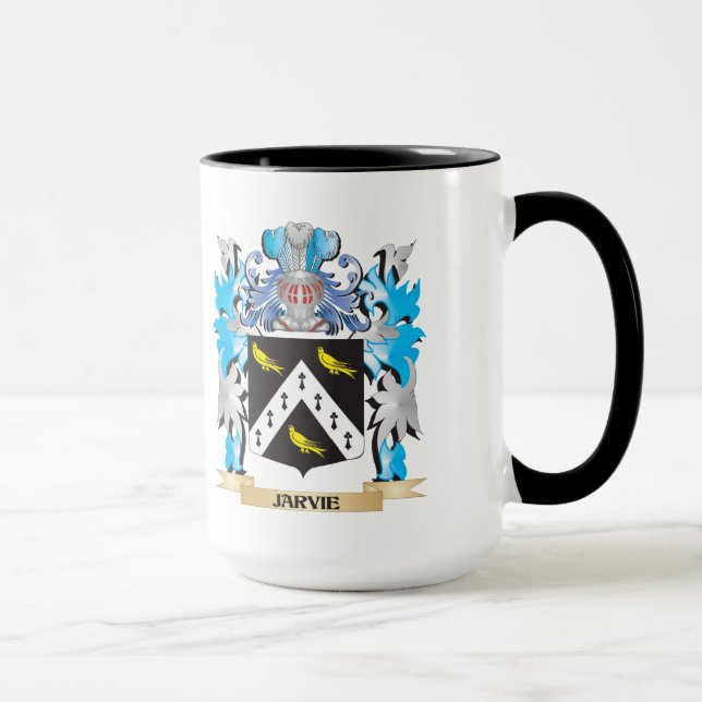 Jarvie Coat of Arms - Family Crest Mug (Right)