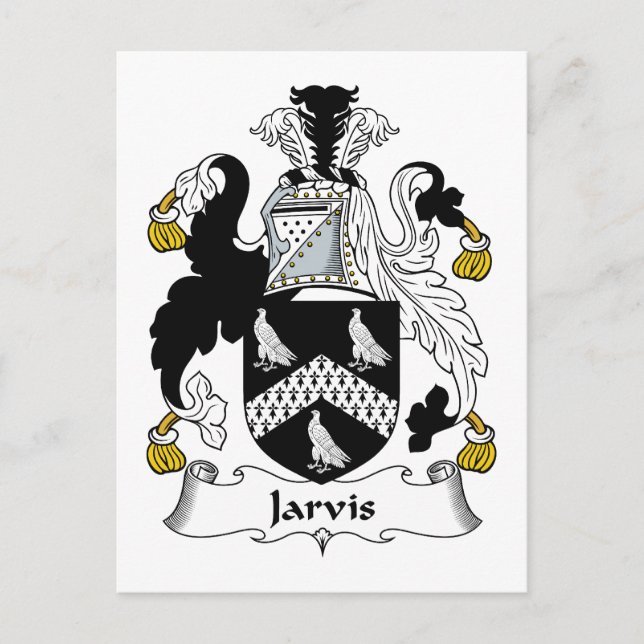 Jarvis Family Crest Postcard (Front)